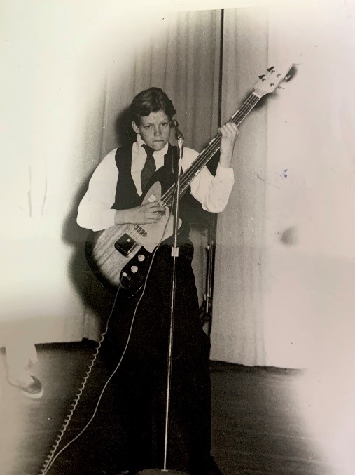 Paul, age 9, on bass