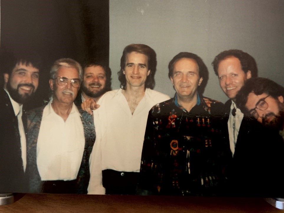 Paul and his brothers with The Roger Miller Band